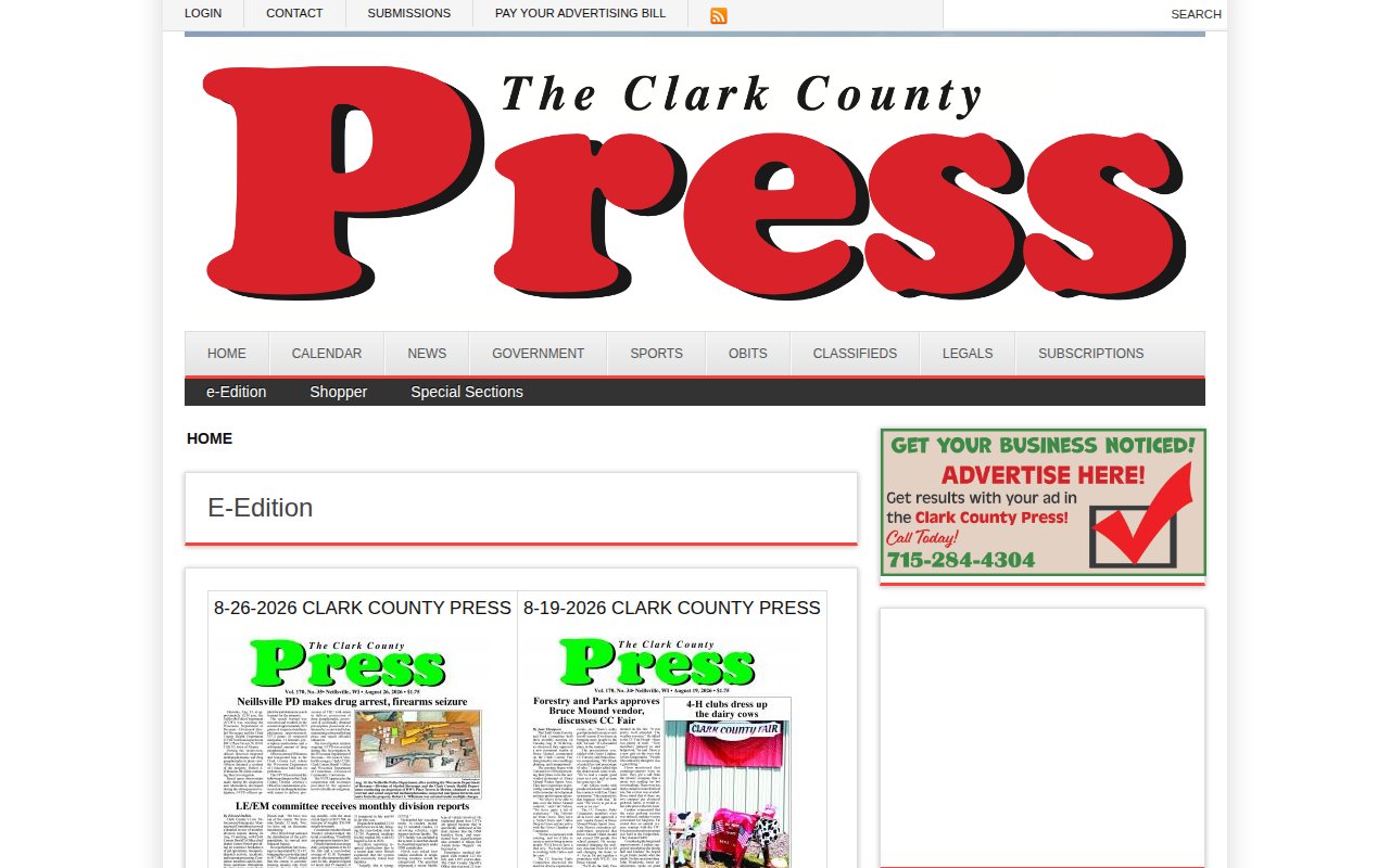 Clark County Press e-edition, a Clark County crime-news publication route